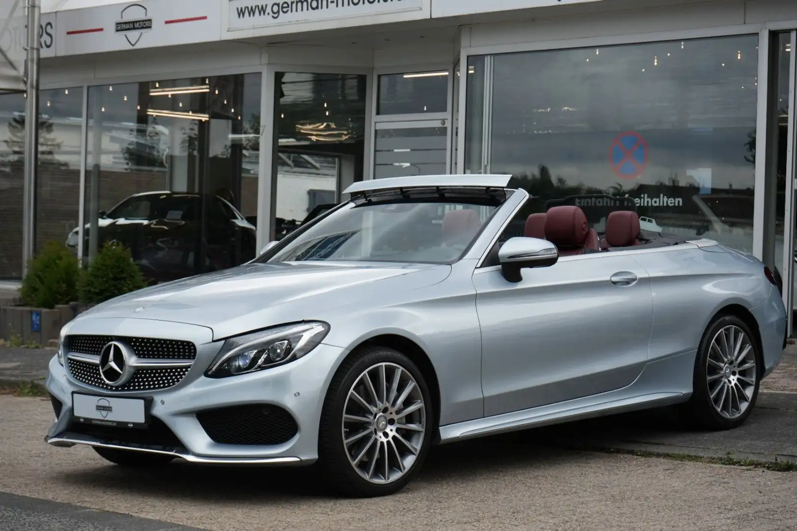 Mercedes-Benz C 250 Cabrio AMG-LINE|360°CAM|LEDER ROT|BURMEST Srebrny - 2