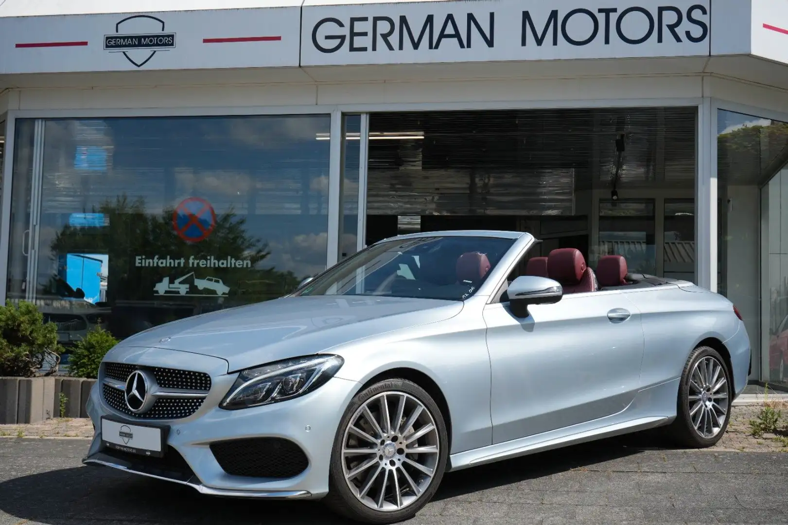 Mercedes-Benz C 250 Cabrio AMG-LINE|360°CAM|LEDER ROT|BURMEST Argent - 1