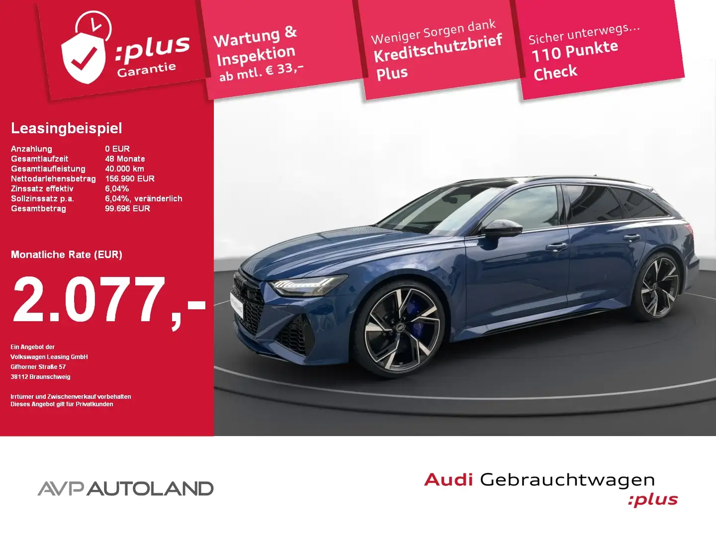 Audi RS6 RS 6 Avant TFSI quattro tiptronic | PANO | NAVI Blau - 1