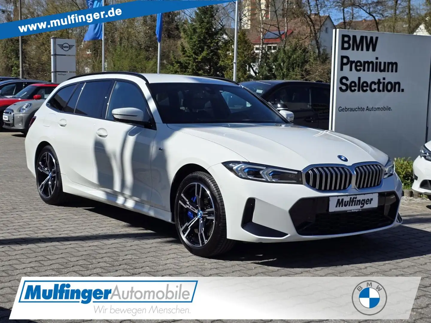 BMW 330 e T.xDr. M Sport Leder HUD HiFi AHK Leas488,- Wit - 1