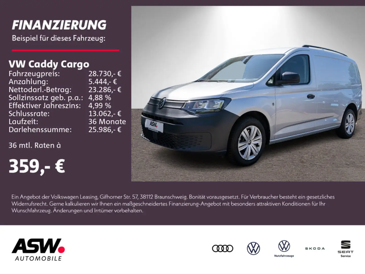 Volkswagen Caddy Maxi 2.0 TDI NAVI SHZ PDC DAB+ Silber - 1