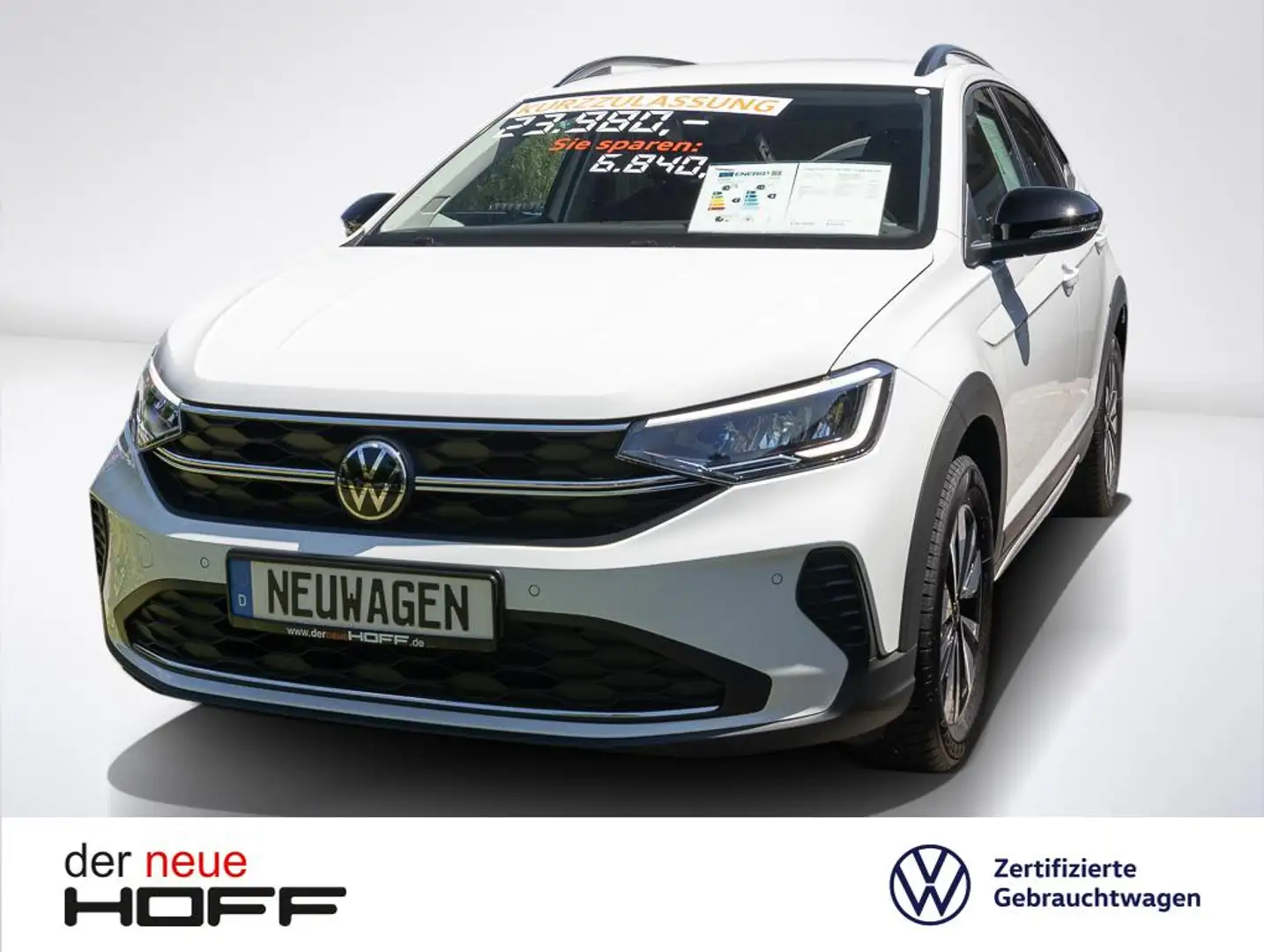 Volkswagen Taigo 1.0 TSI Goal Kurzzulassung Navi APP Kamera Ganzjah Blanco - 1