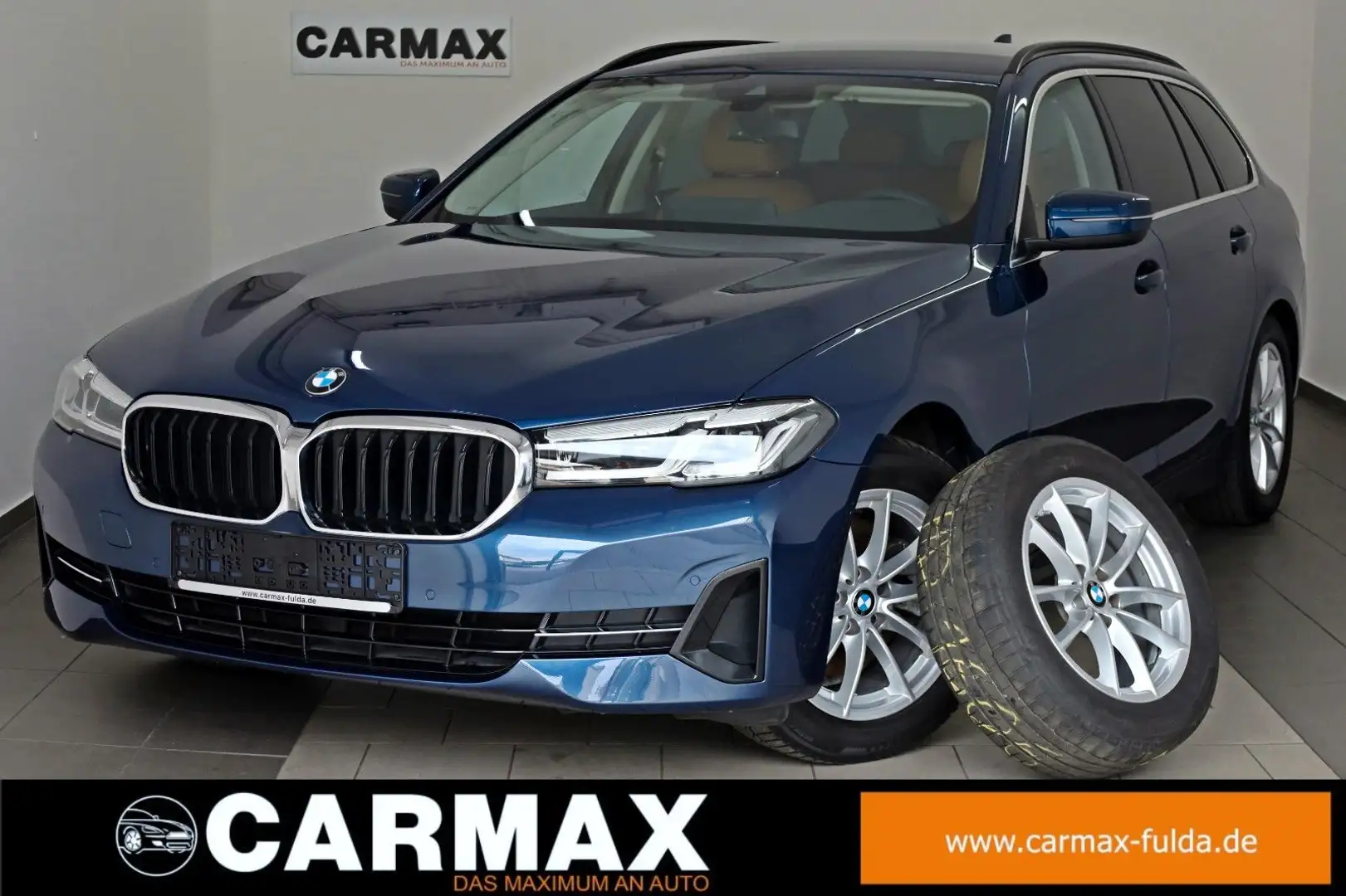 BMW 520 dA Touring Leder,Navi,LED,SH,PDC,el. AHK,Park Синий - 1