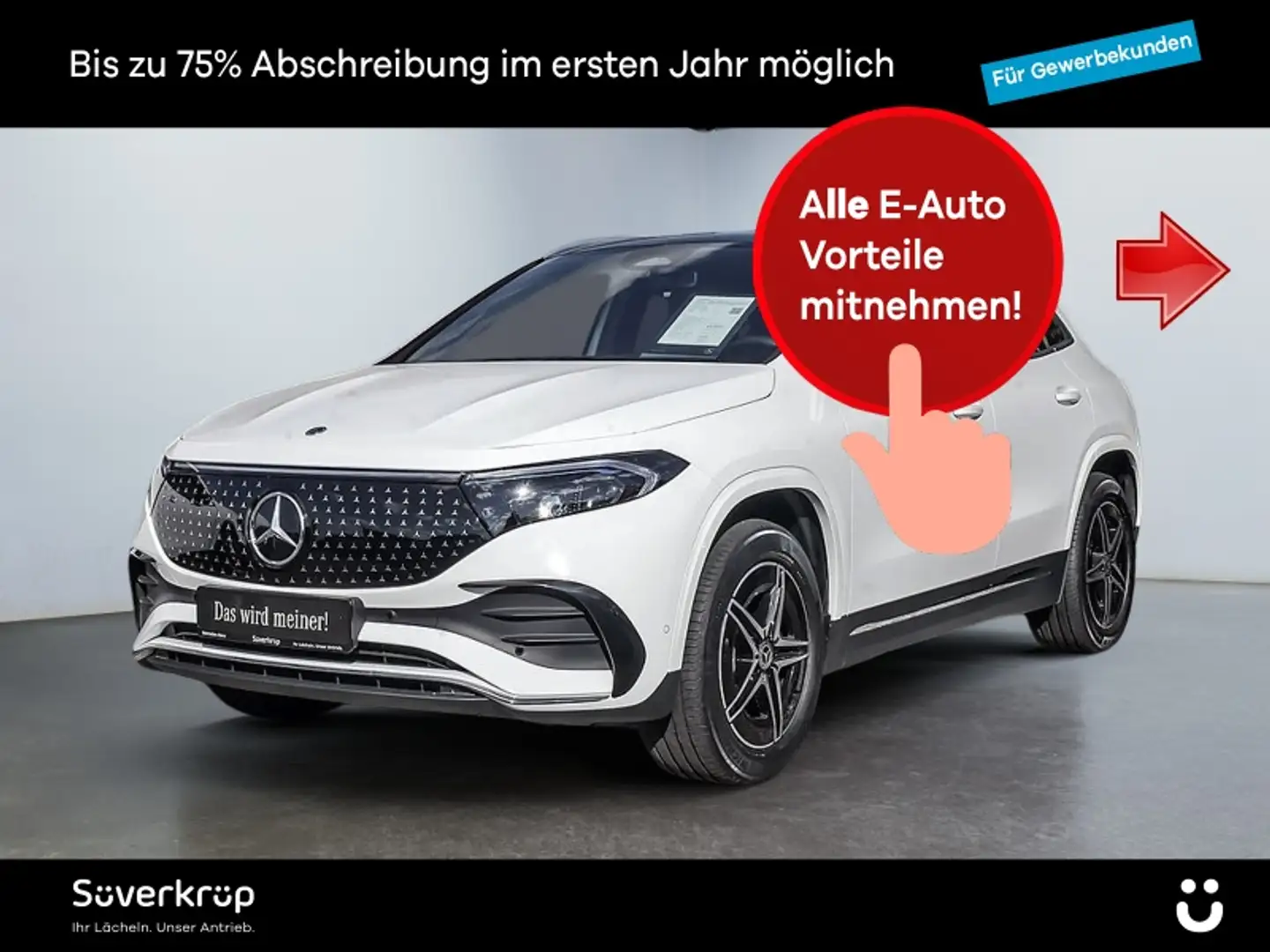 Mercedes-Benz EQA 350 4M , AMG SPUR PANO AHK KAMERA PDC SHZ Weiß - 1