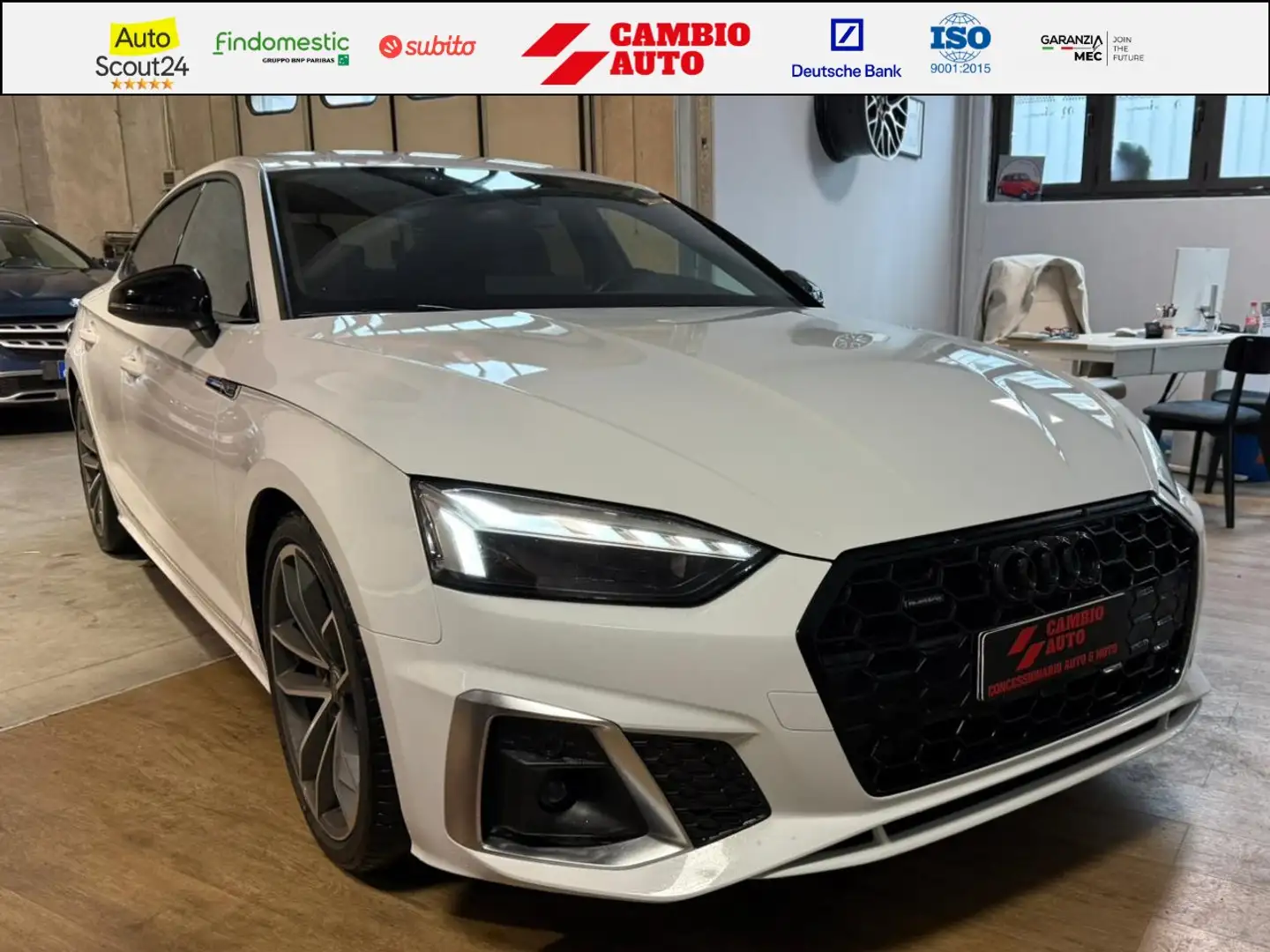 Audi A5 PREZZO REALE! S-line 2.0 Weiß - 1