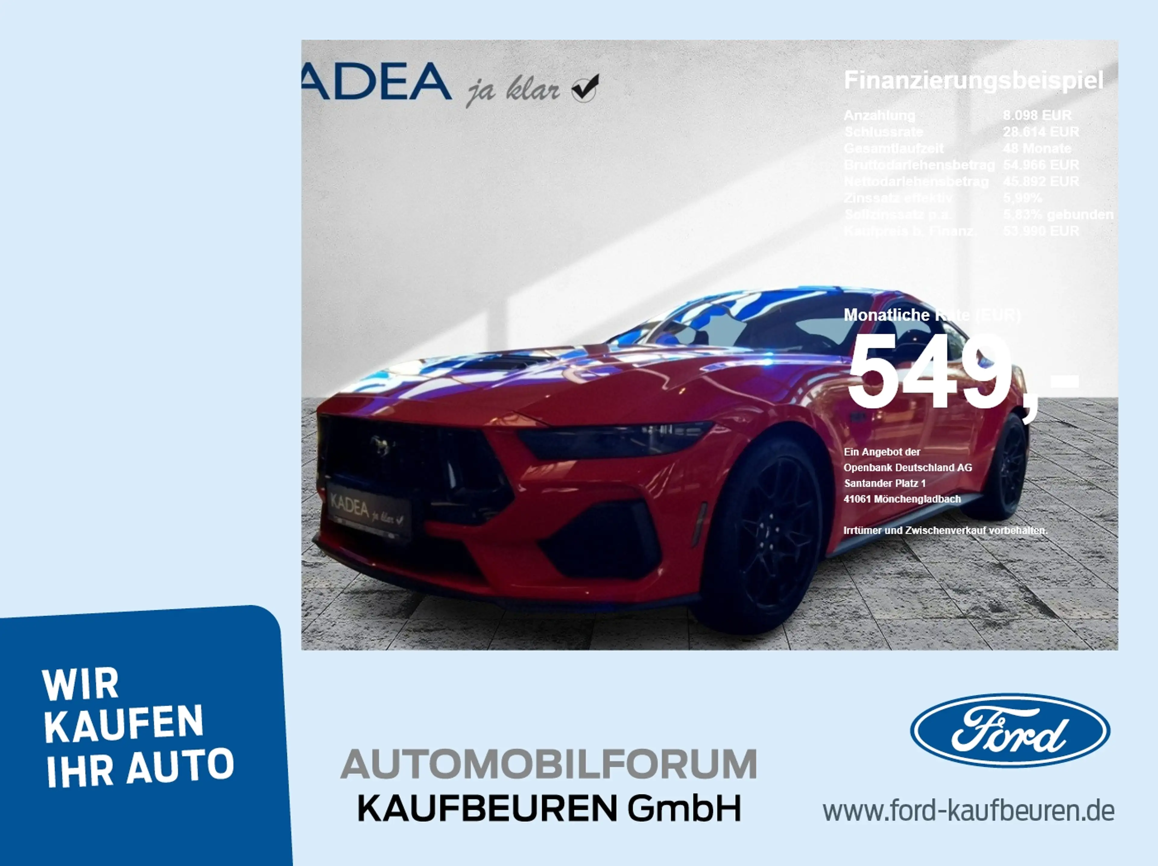 Ford Mustang Fastback 5.0 V8 GT LED*Navi*SHZ+Belüft.