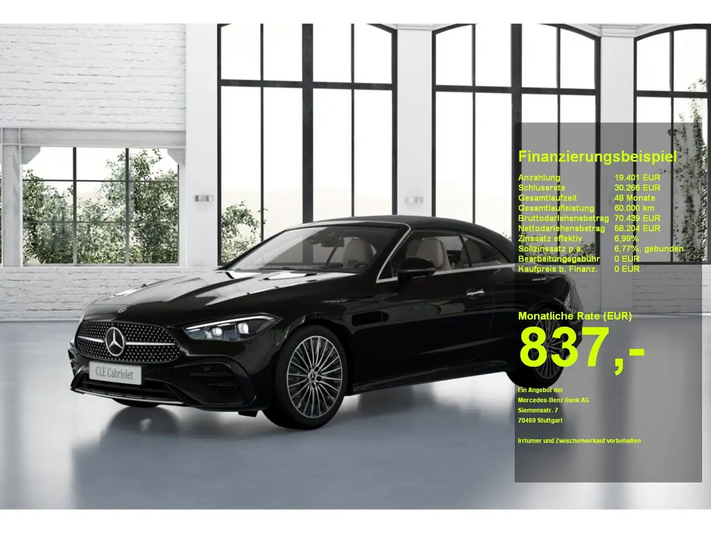 Mercedes-Benz CLE 220 d Cabriolet #EDITION AMG #BURMESTER #HUD Schwarz - 1