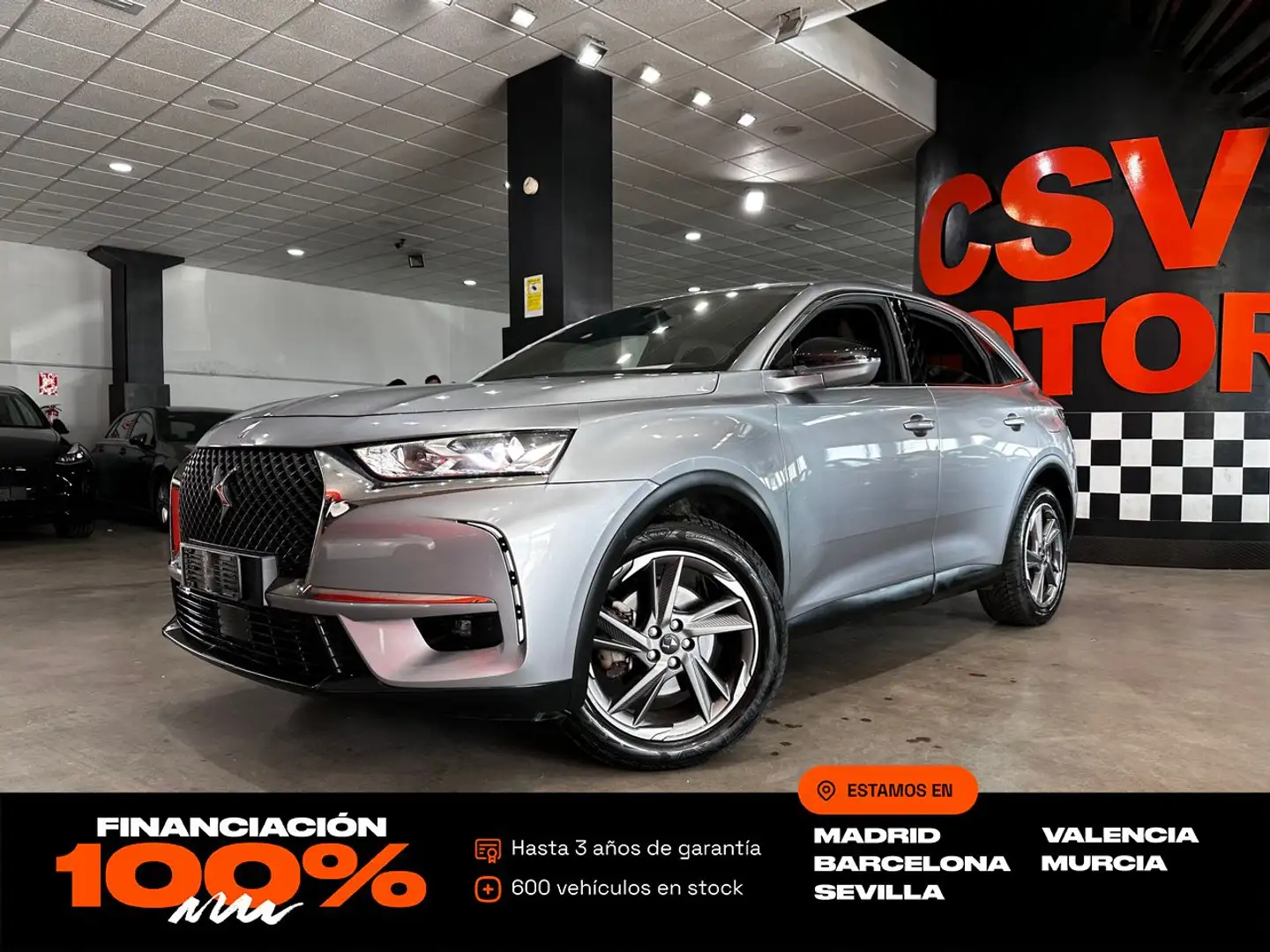 DS Automobiles DS 7 Crossback 1.6 E-Tense 225 PERFORMANCE LINE Auto Argent - 1
