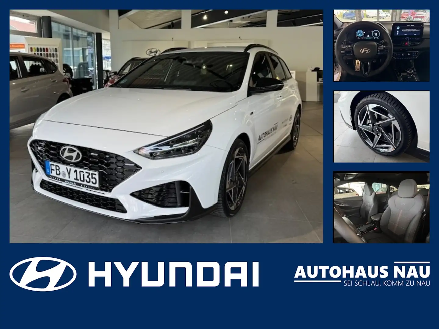 Hyundai i30 cw 1.5 T-GDI N Line Inkl. Inspektionspaket Big Dea Weiß - 1