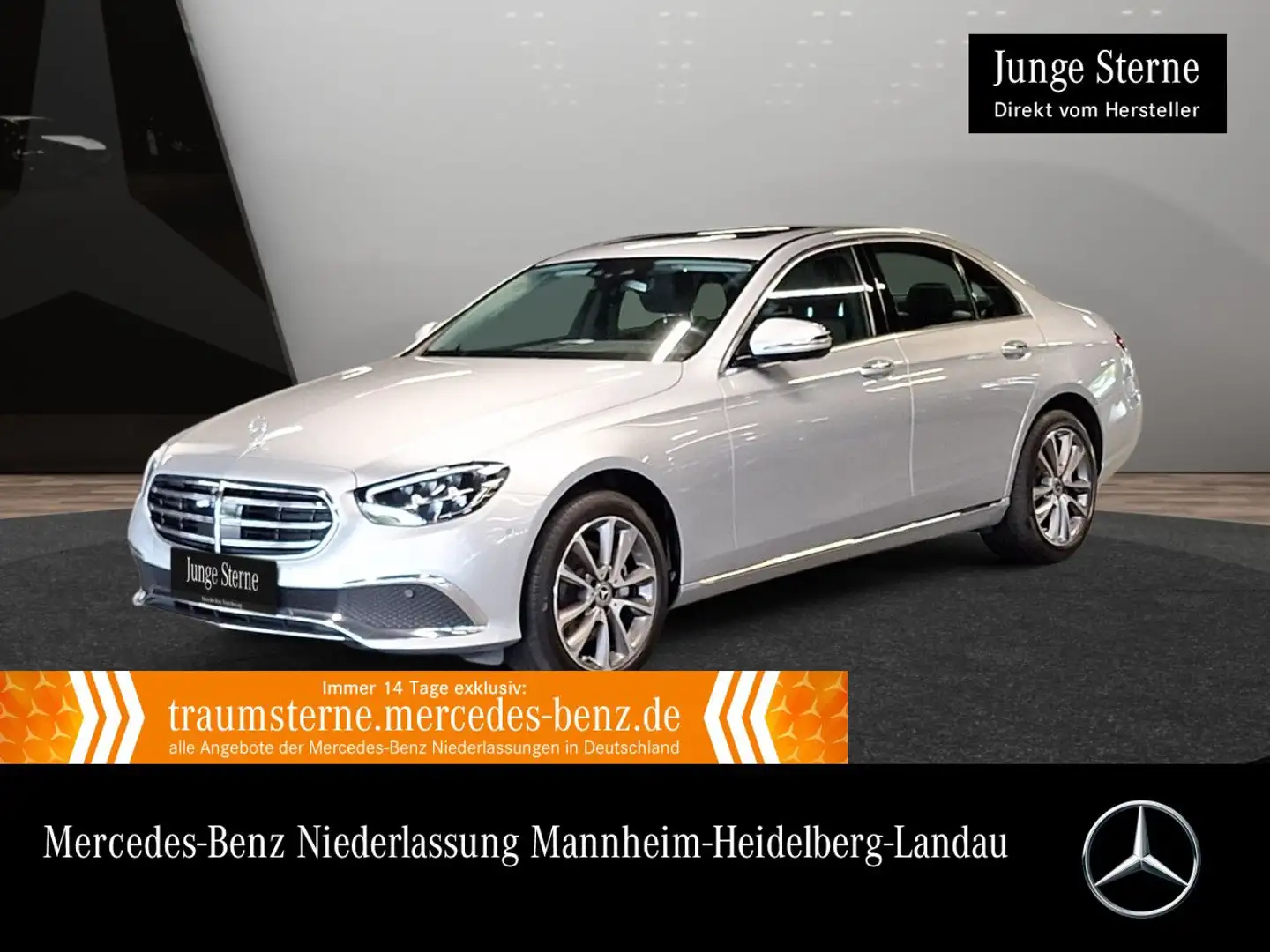 Mercedes-Benz E 300 d 4M EXCLUSIVE+360+LED+STHZG+FAHRASS+HUD+9G Plateado - 1