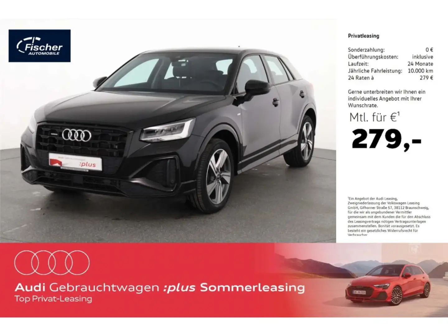 Audi Q2 40 TFSI quattro S line Schwarz - 1
