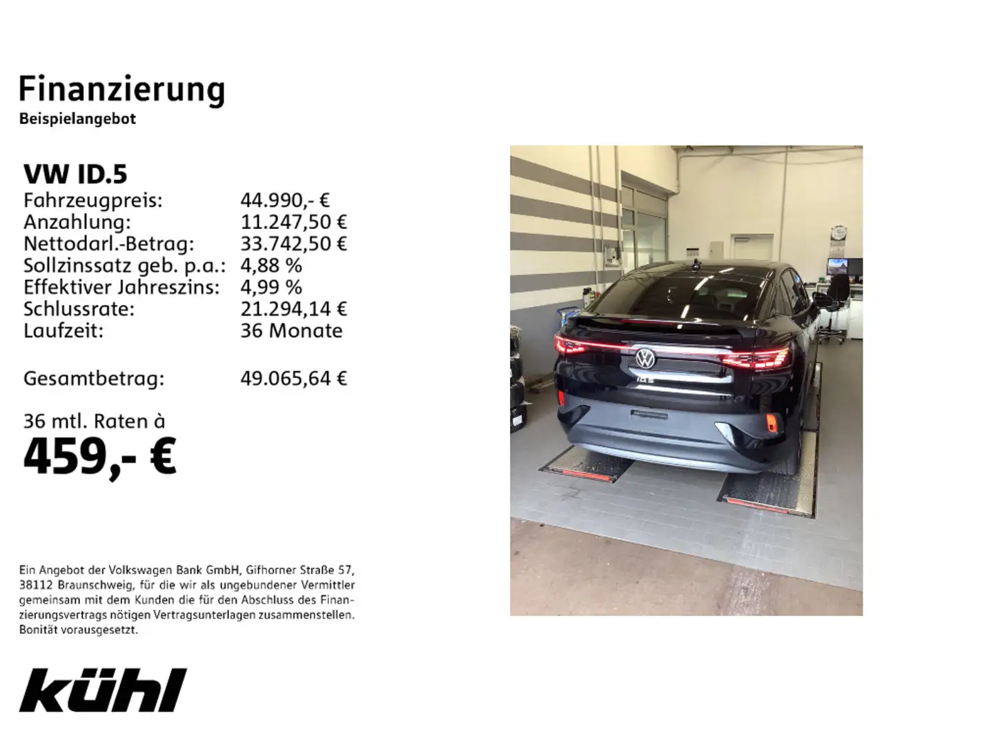 Volkswagen ID.5 210 kW Pro Goal AHK,Matrix,e.Sitze vorn,Har Noir - 2