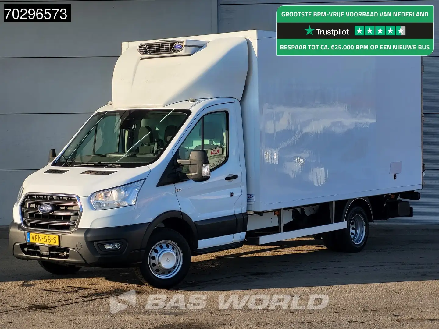 Ford Transit 170pk Koelwagen Laadklep Zijdeur Dubbellucht Carri Wit - 1