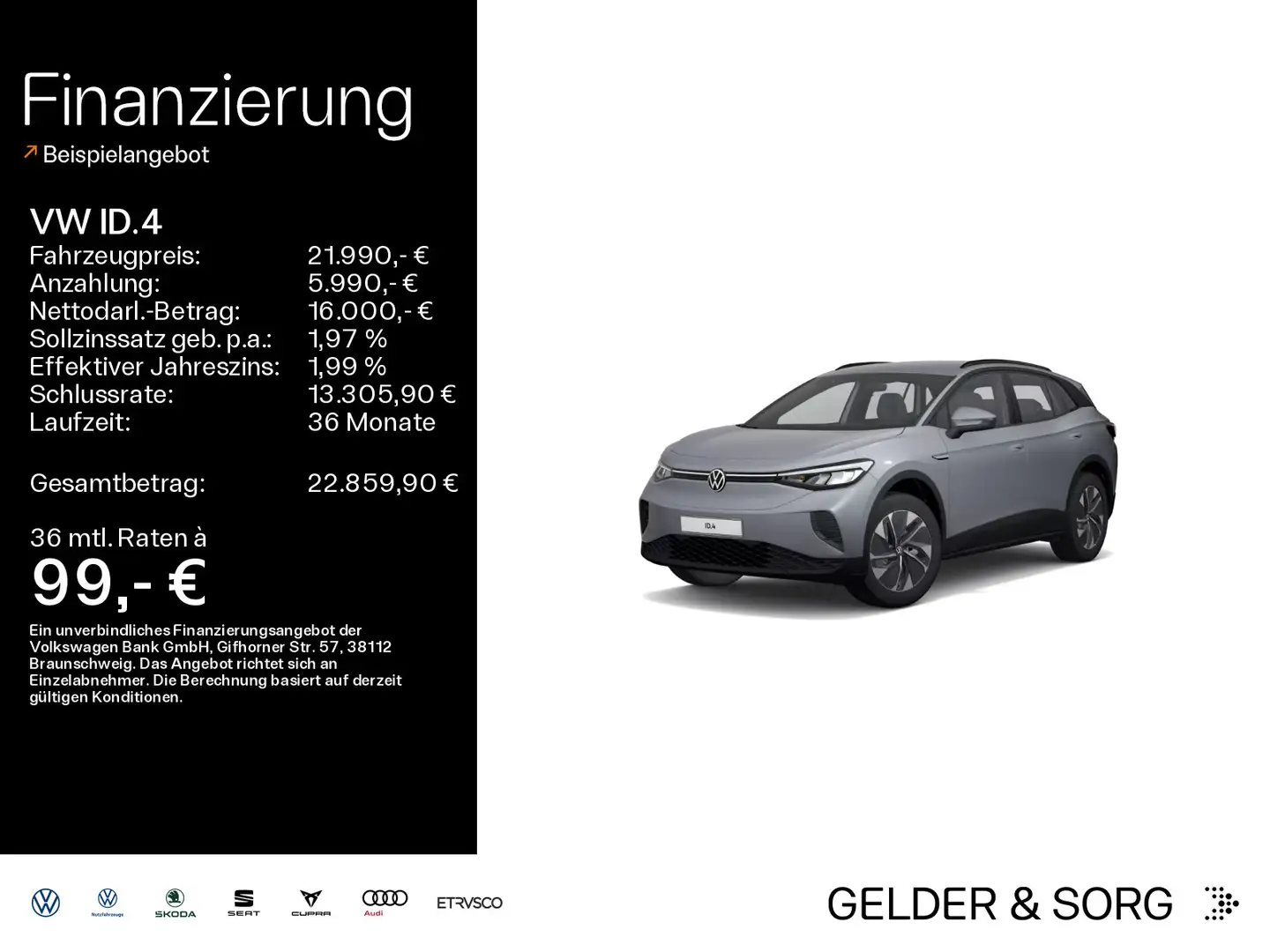 Volkswagen ID.4 Pure Performance AppConnect*ACC*NAVI*LED* Grau - 1
