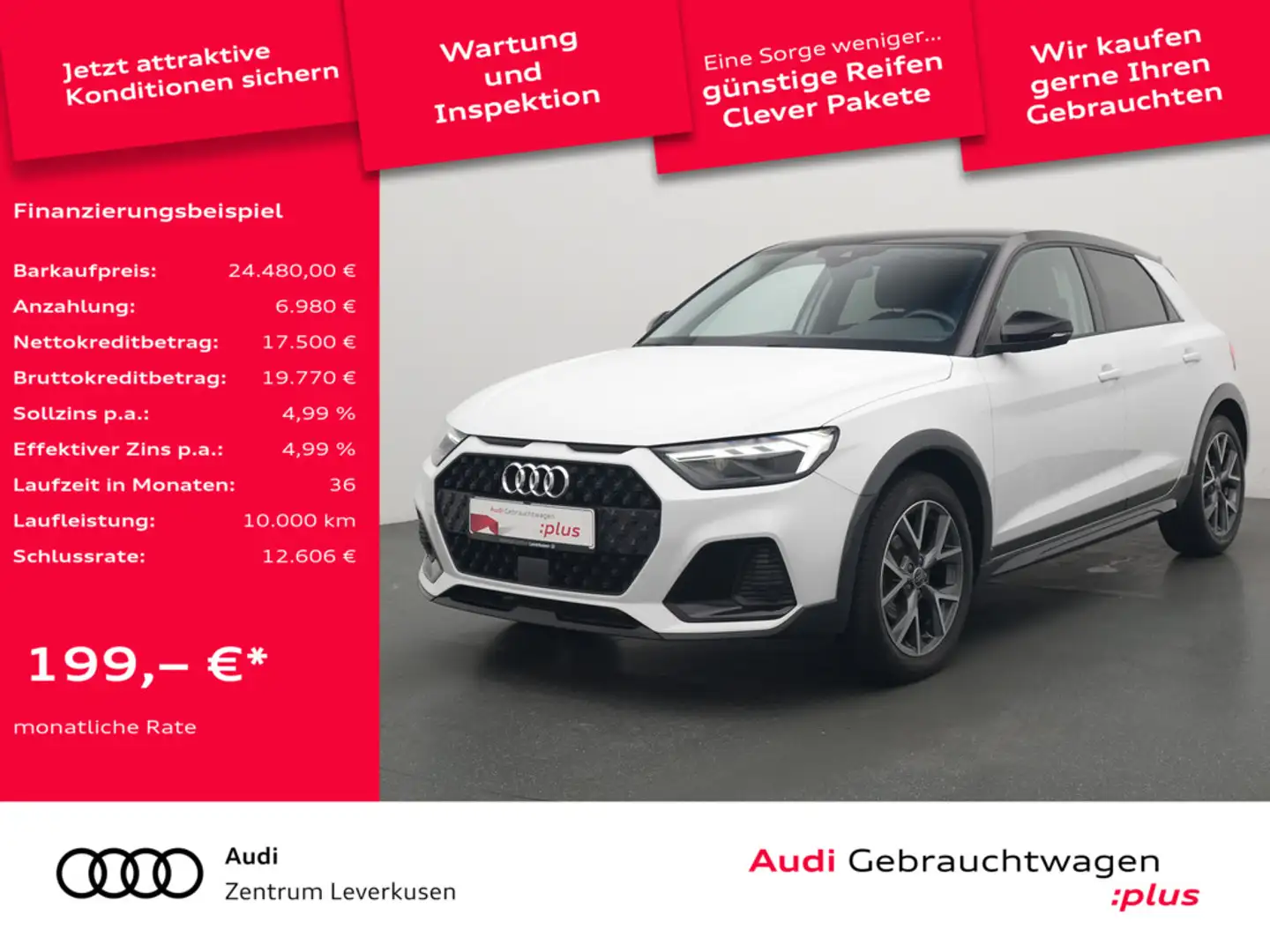 Audi A1 allstreet VIRT ACC SHZ PDC AHK PORT NAVI Weiß - 1