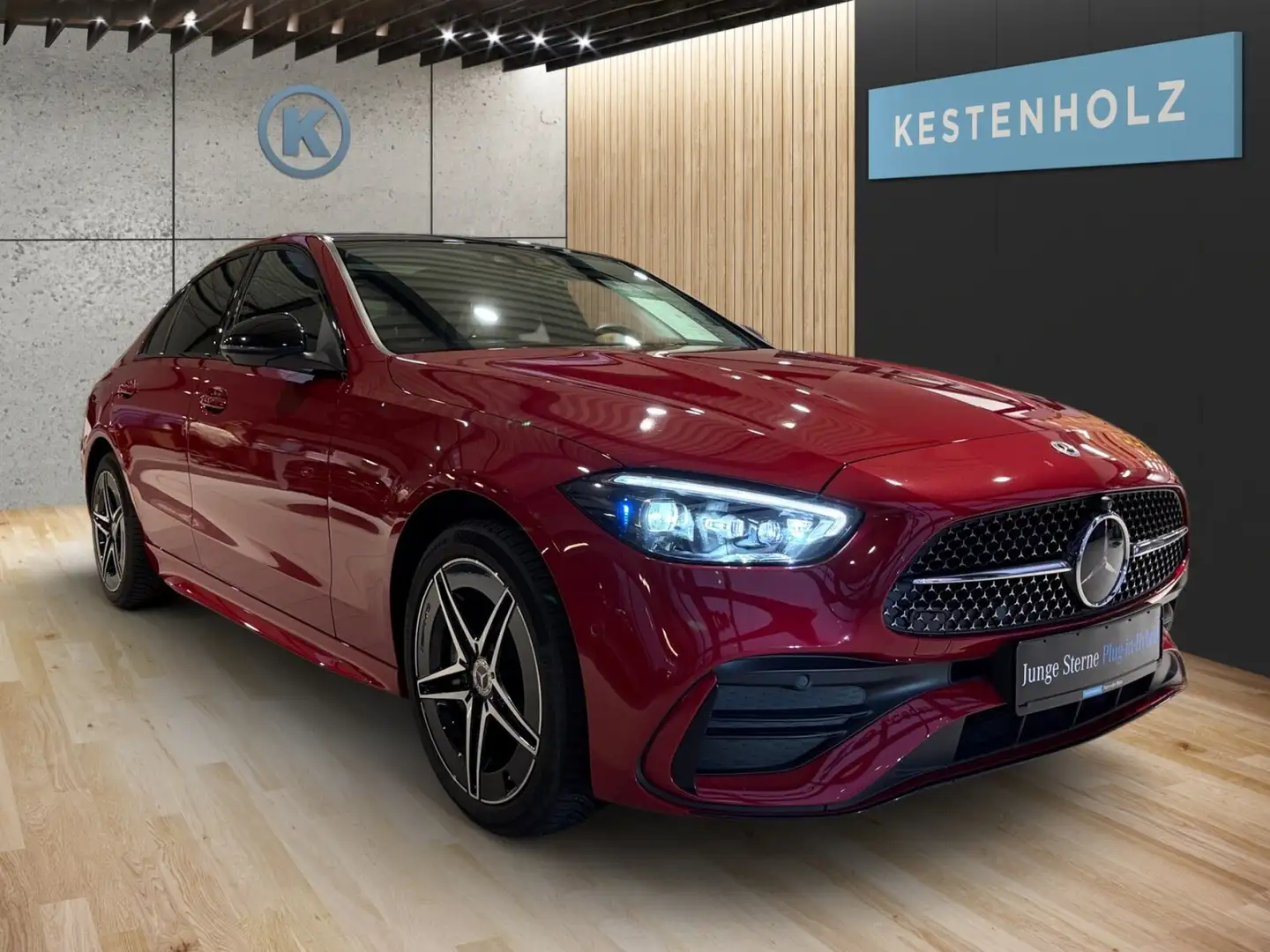Mercedes-Benz C 300 C 300 de *AMG*NIGHT*AHK*360°KAM*PANO*STHZ* Rot - 2