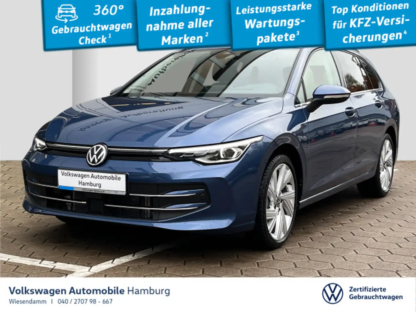 Volkswagen Golf Variant Golf VIII Variant 2.0 TDI DSG Style AHK/HUD/ACC Blau - 1