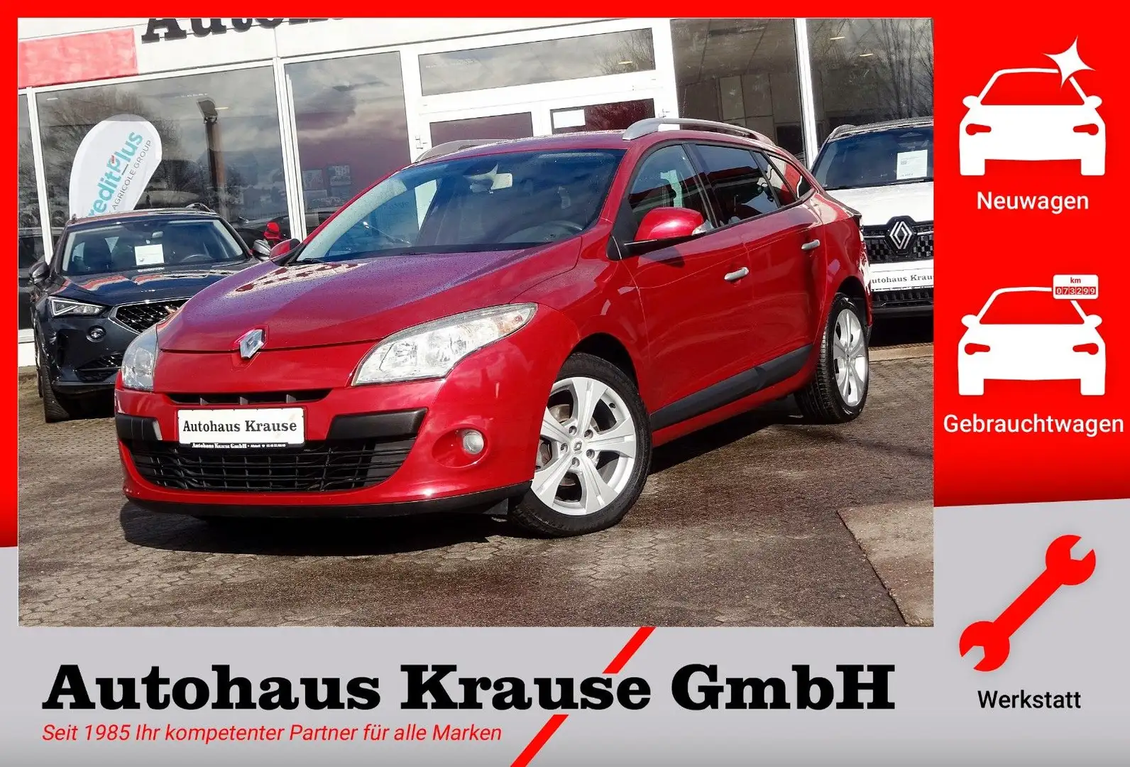Renault Megane III 1.6 16V Grandtour Dynamique-SOR+WIR Rot - 1