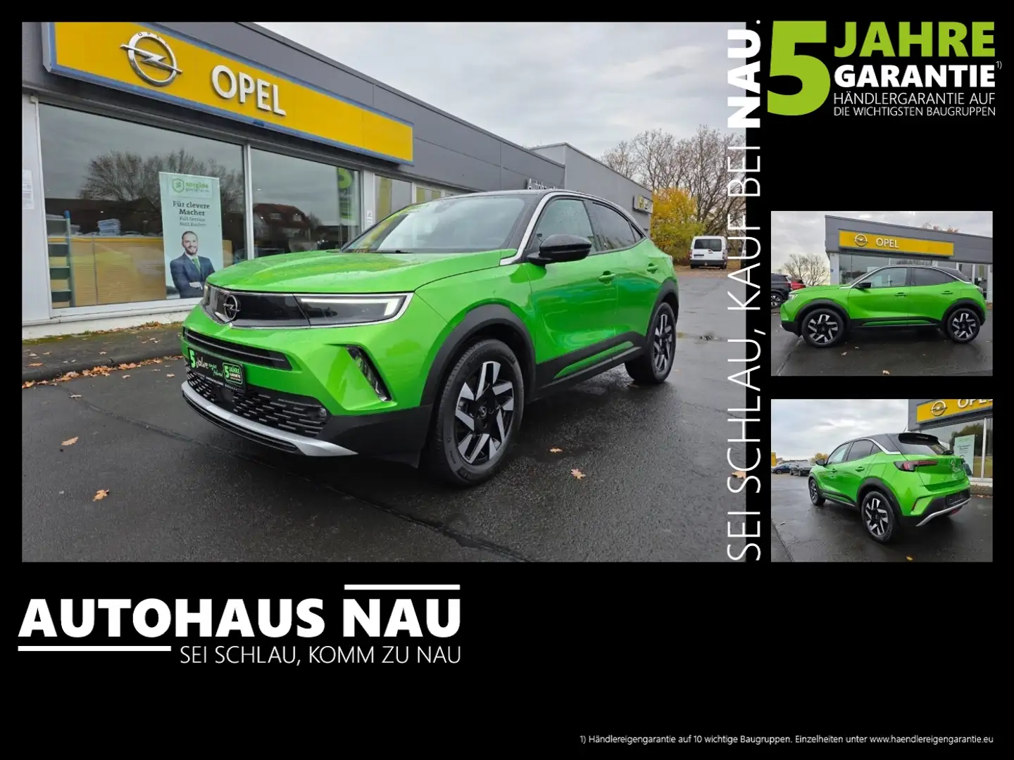 Opel Mokka-E Elegance 100% Elektrischer Fahrspaß Grün - 1