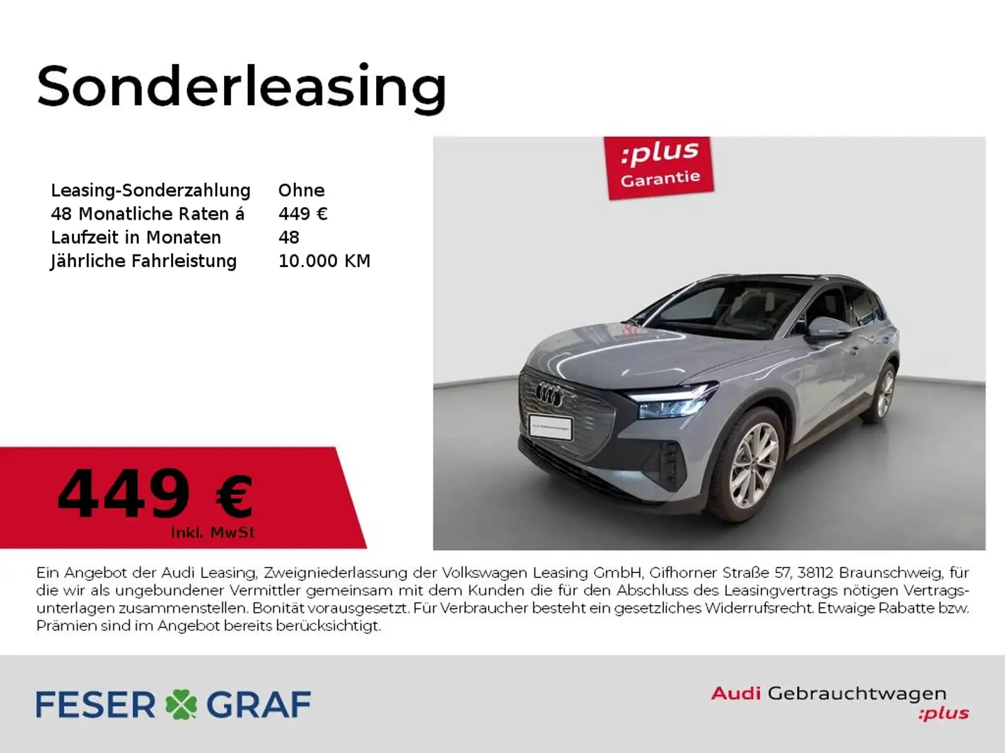 Audi Q4 e-tron 45 e-tron /LED/Pano/ACC/Navi+/Kamera Grau - 1