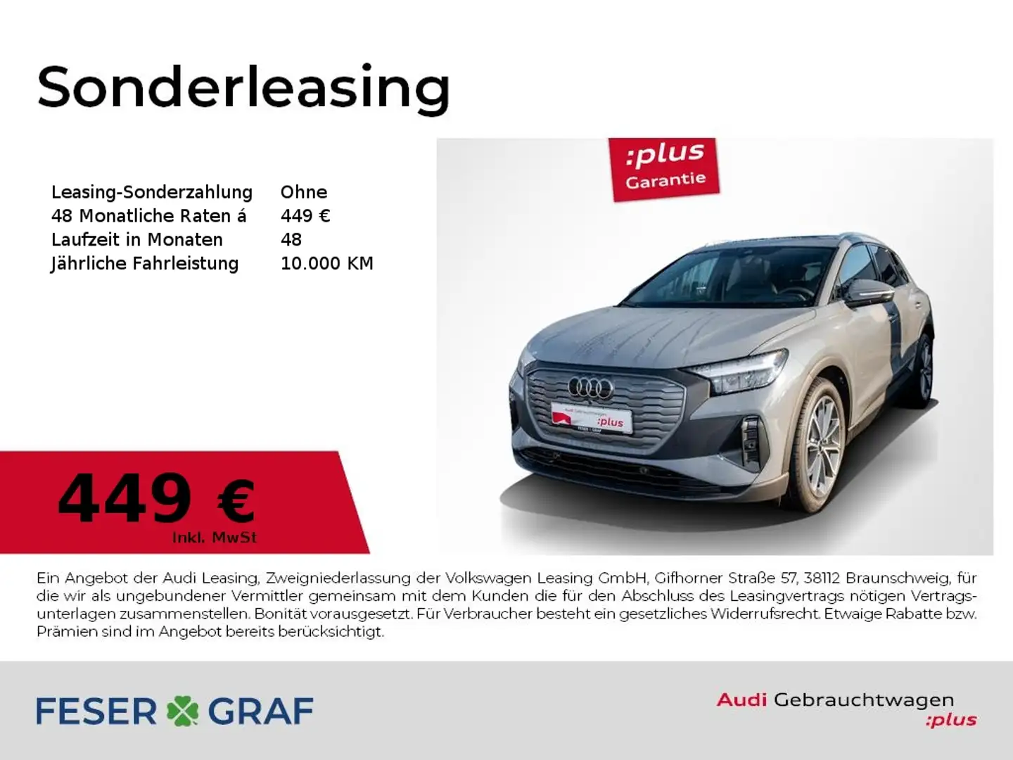 Audi Q4 e-tron 45 e-tron /LED/Pano/ACC/Navi+/Kamera Grau - 1