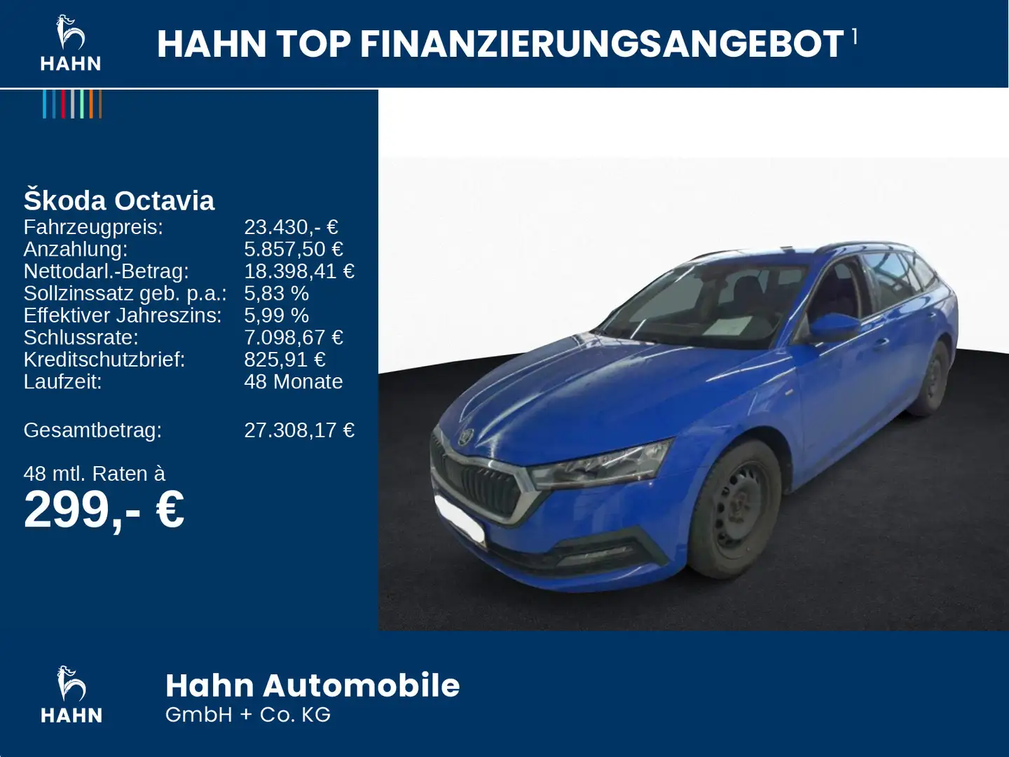 Skoda Octavia Combi 1.5TSI e-TEC DSG Clever LED SHZ CA Blau - 2