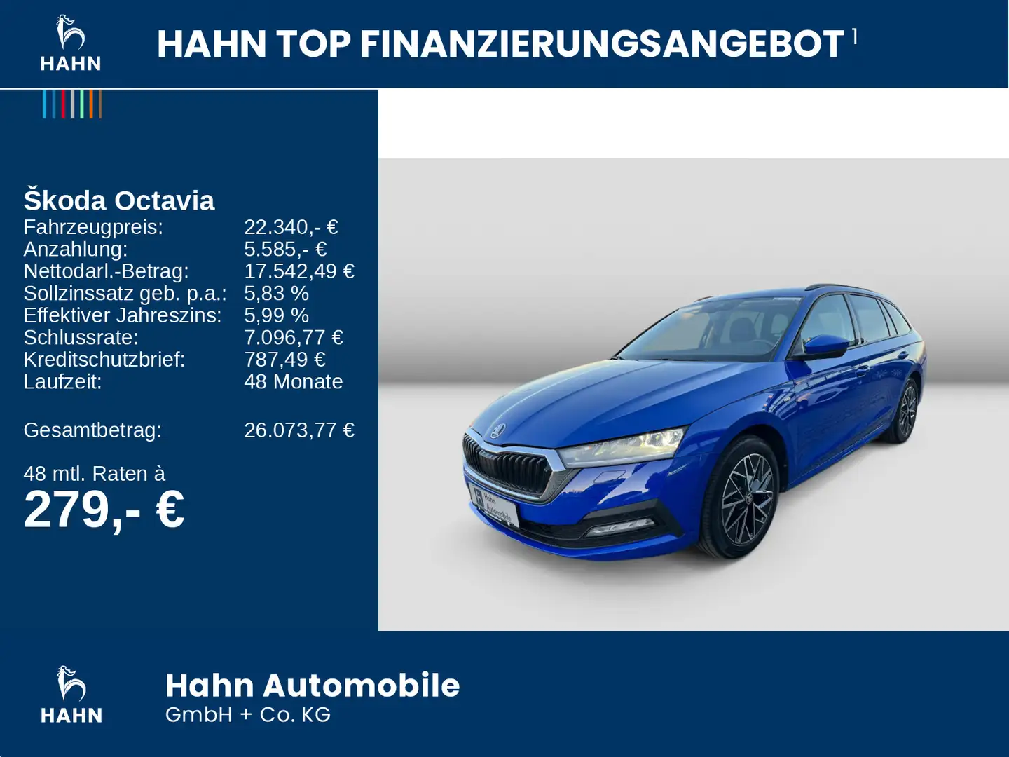 Skoda Octavia Combi 1.5TSI e-TEC DSG Clever LED SHZ CA Blau - 2