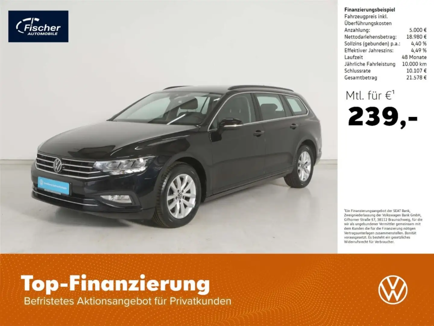 Volkswagen Passat Variant 2.0 TDI Business DSG LED/NAV/RFK Schwarz - 1