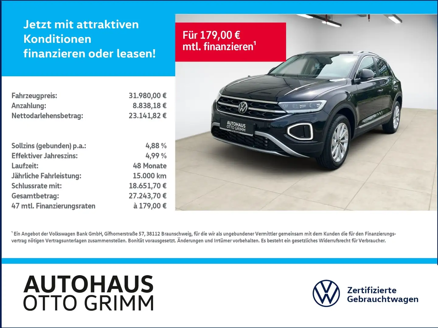 Volkswagen T-Roc 1.5 TSI Style DSG LED Kamera Schwarz - 1