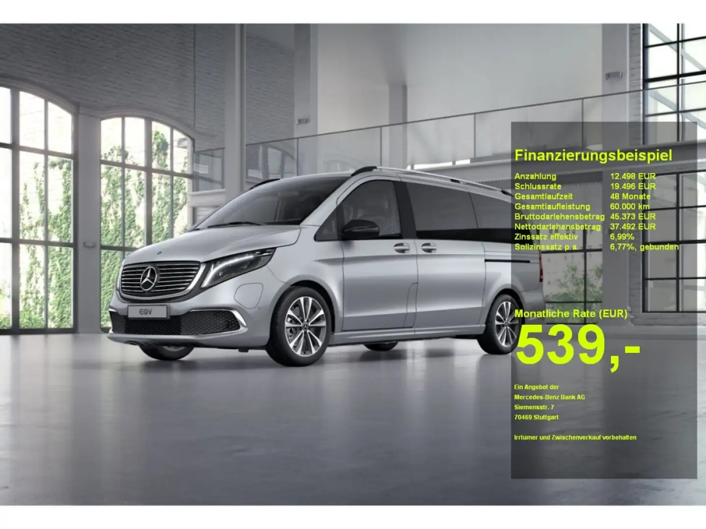 Mercedes-Benz EQV 300 lang Avantg. Airmatic 360° Glasd. Distr. Silber - 1