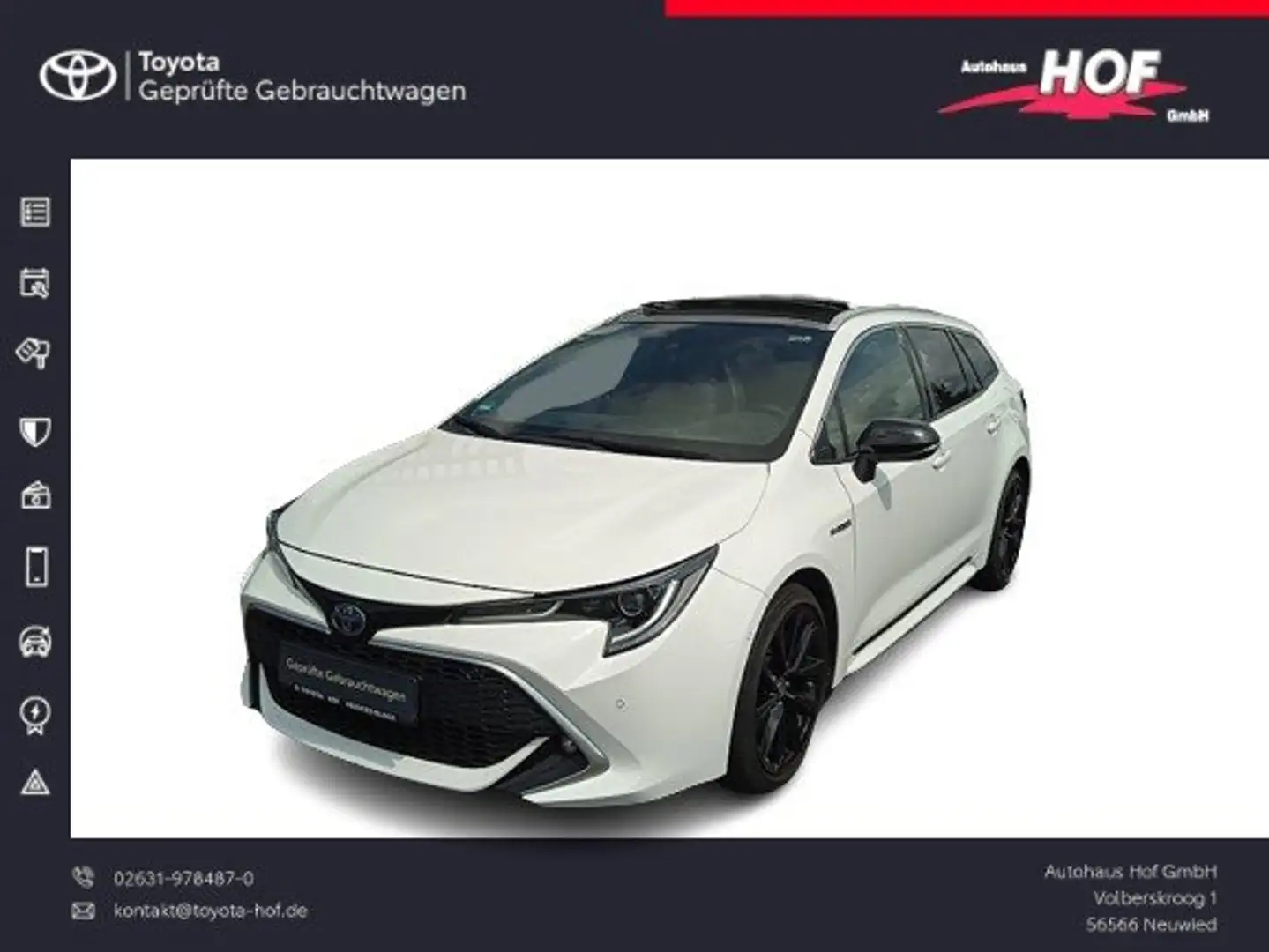 Toyota Corolla Touring Sports 2.0-l-VVT-i Hybrid Automatik Lounge White - 1