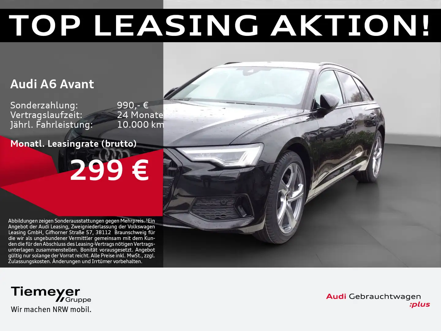 Audi A6 45 TDI Q ADVANCED LM19 LEDER KAMERA AHK Schwarz - 1