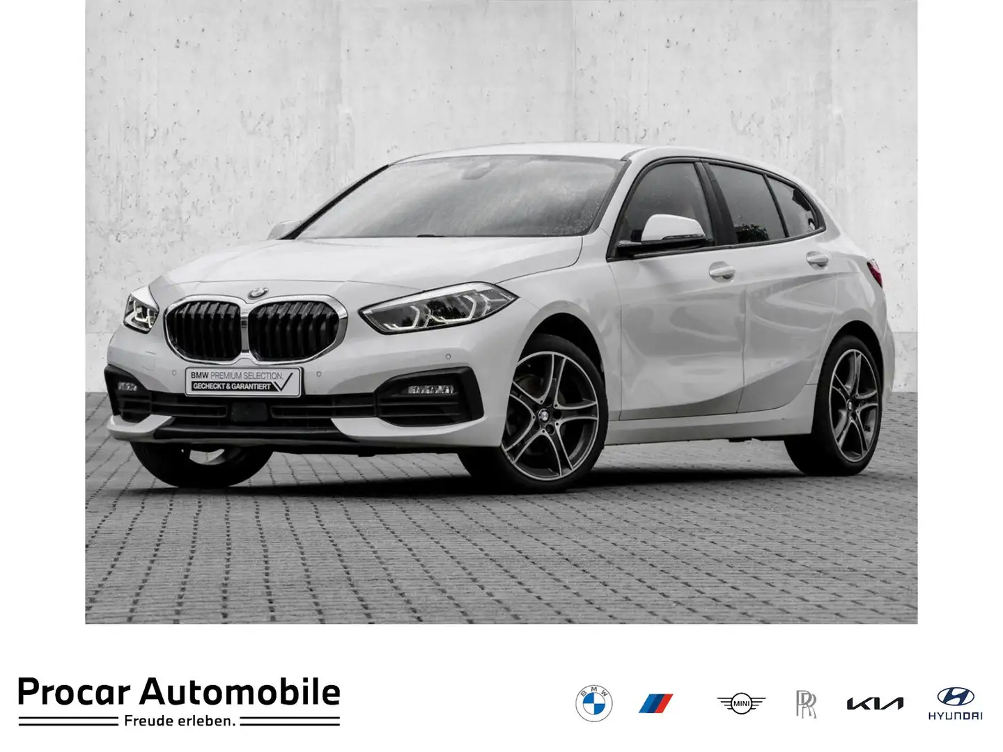 BMW 118 i ADVANTAGE+AHK+SHZ+LED+AUT Blanc - 1
