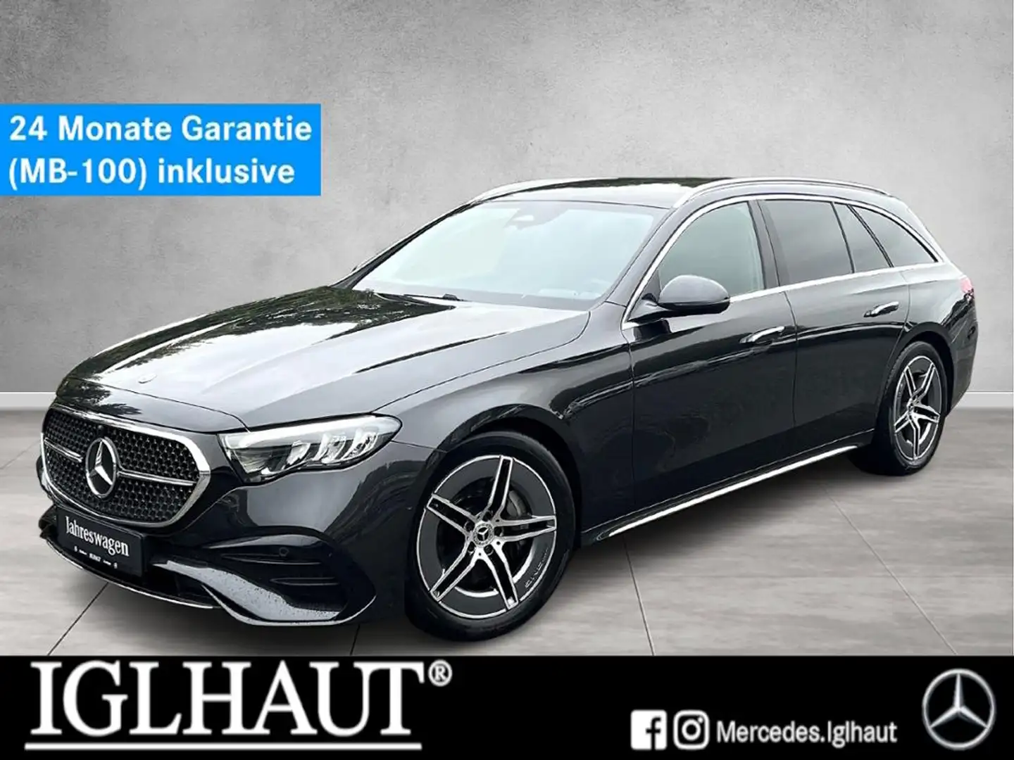 Mercedes-Benz E 220 d T AMG-Line STANDHEZUNG AHK TOTWINKEL LED Grigio - 1