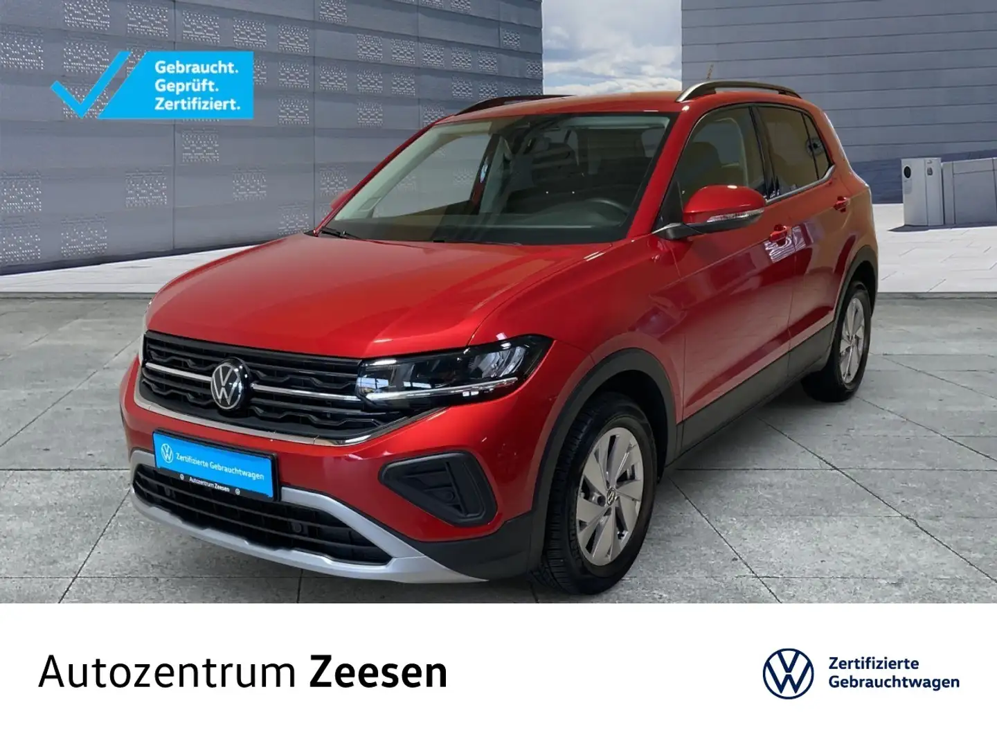 Volkswagen T-Cross 1.5 TSI Life OPF DSG+SHZ+BAA+DAB+USB+EPH Klima Rouge - 1