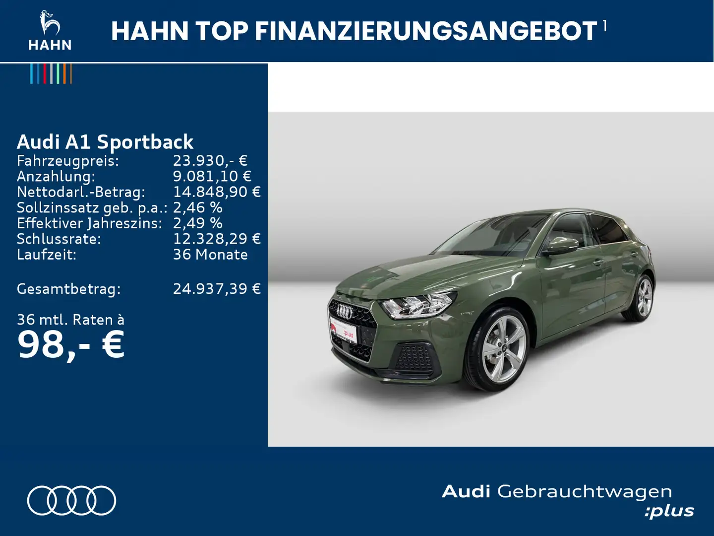 Audi A1 25TFSI advanced Navi Virtual Cockpi Grün - 2