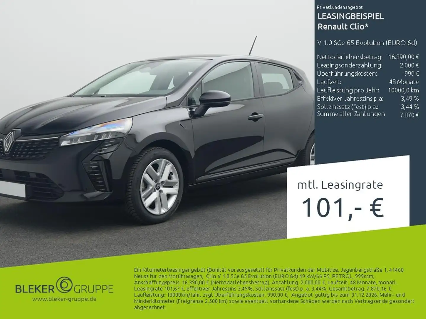 Renault Clio V Evolution SCe 65 Schwarz - 1
