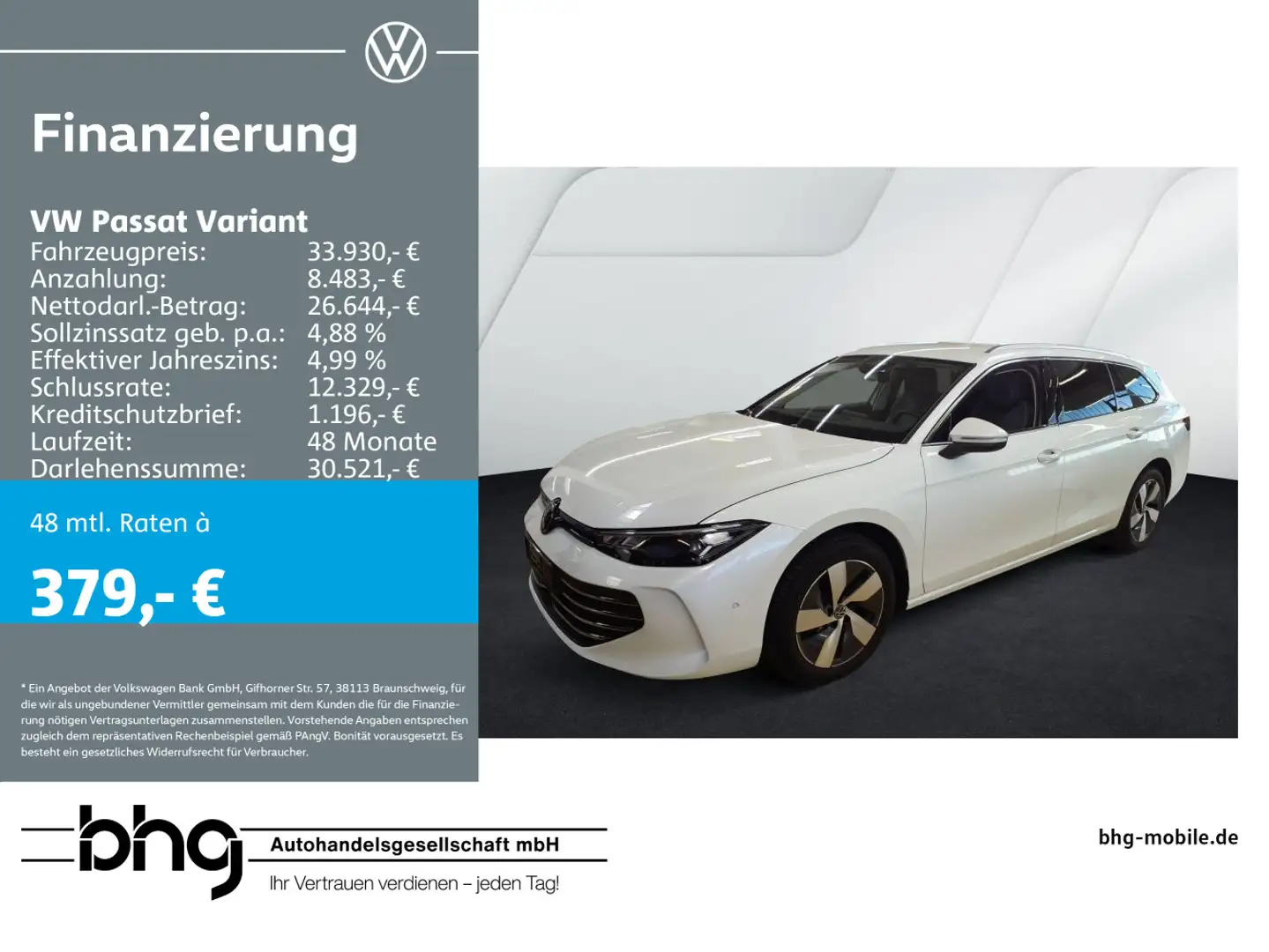 Volkswagen Passat Variant 1.5 e-TSI OPF DSG Business Weiß - 1