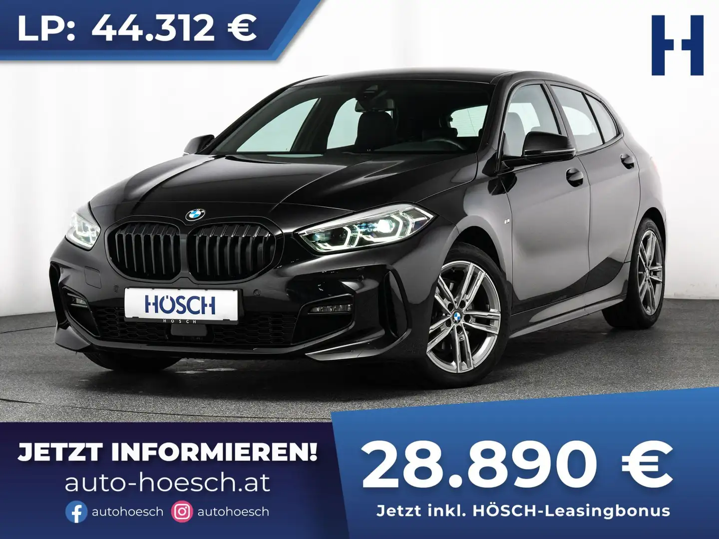 BMW 118 i M Sport Aut. WIE NEU -35% Schwarz - 1