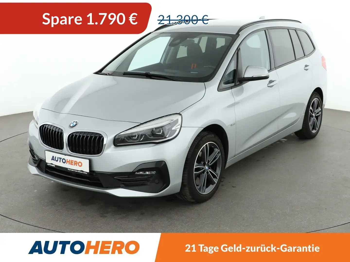 BMW 218 218d Gran Tourer xDrive Sport Line Aut.*NAVI*SHZ Grau - 1