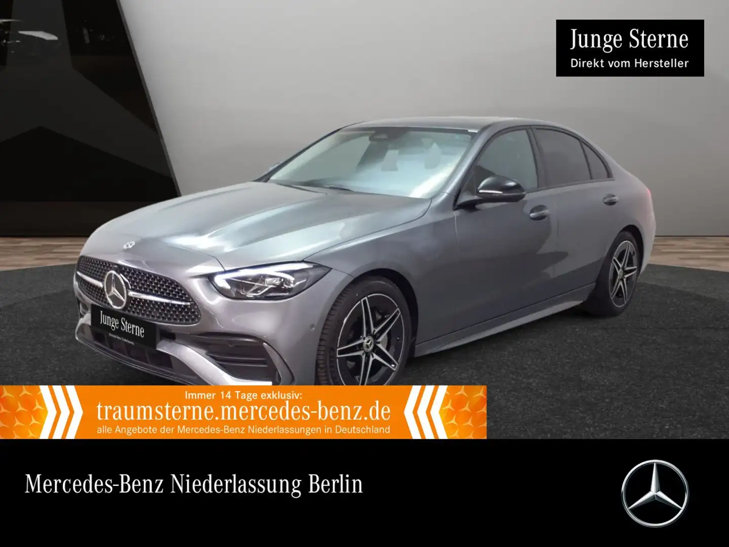 Mercedes-Benz C 200 AMG+NIGHT+LED+KAMERA+TOTW+KEYLESS+9G Grau - 1