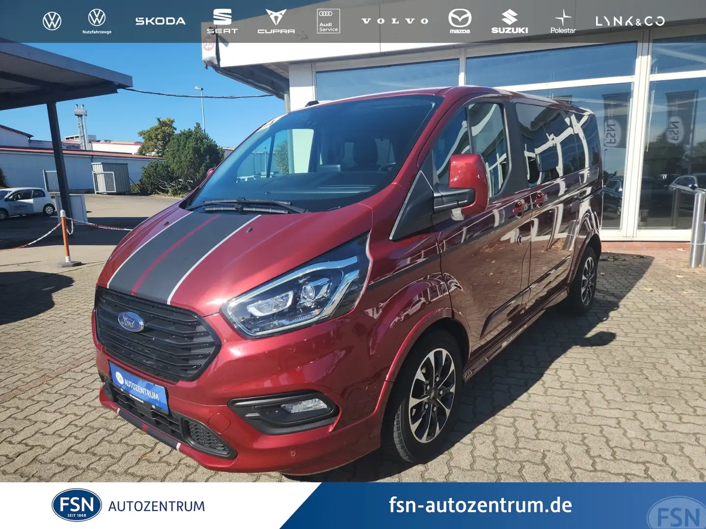 Ford Tourneo Custom 2.0 TDCi Bi-Xenon RFK AHK StHz elektr. Sitz Rouge - 1