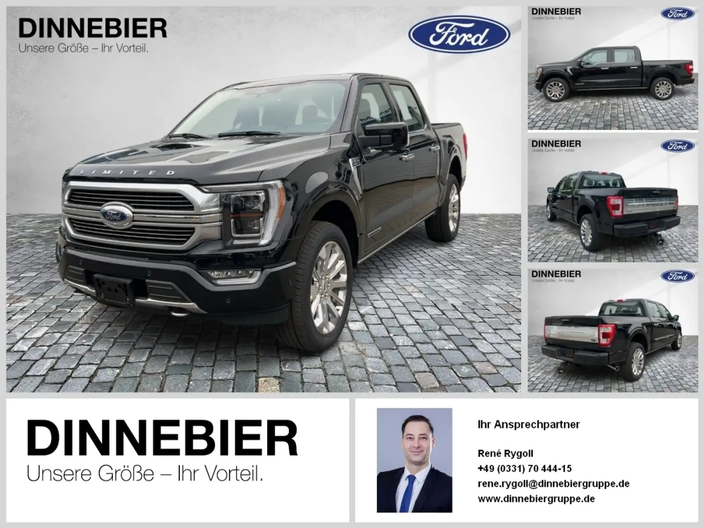 Ford F 150 F-150 Limited Launch Edt. Allrad+AHK+360° Schwarz - 1