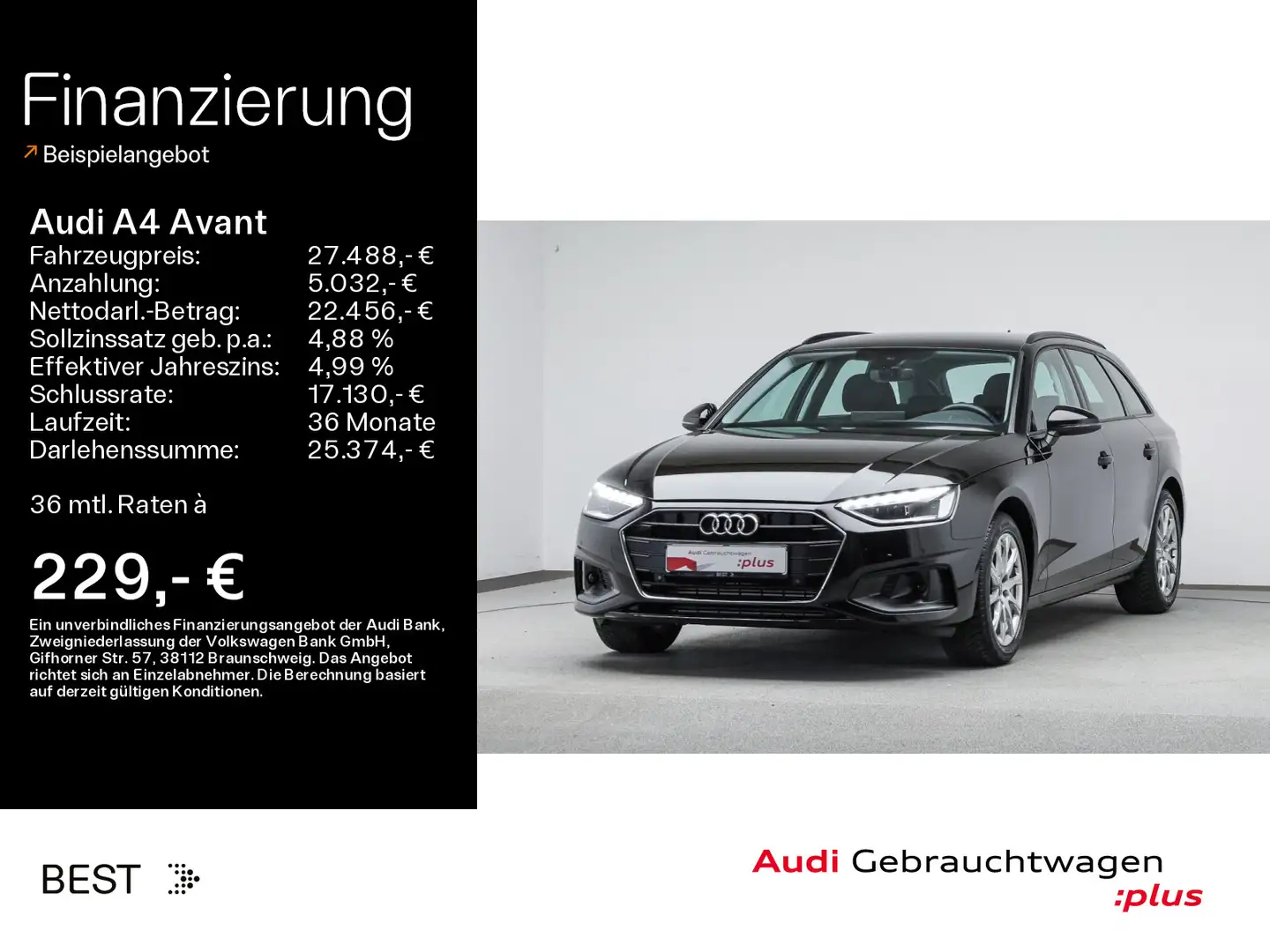 Audi A4 35 TFSI Tour*Stadt*Navi*Kamera*LED Zwart - 1