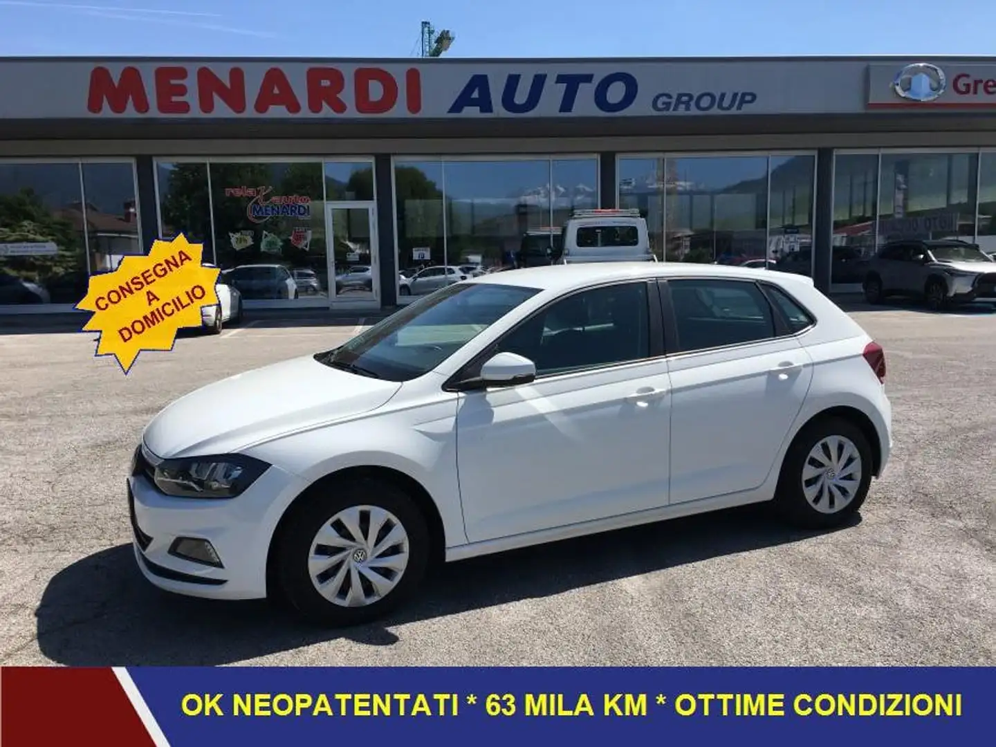 Volkswagen Polo 1.0 EVO Trendline BMT 5p 63 MILA KM * OK NEOPAT. Bianco - 1