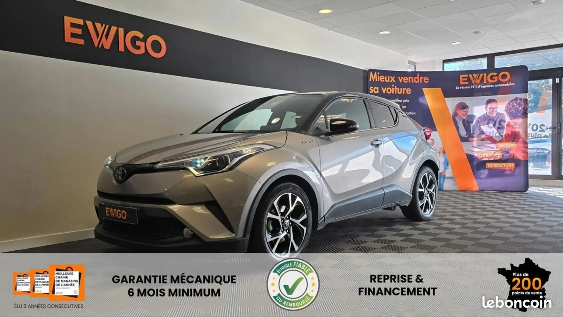 Toyota C-HR 1.8 hsd 122h 100 ch full-hybrid design 4x2 e-cvt bva Grau - 1