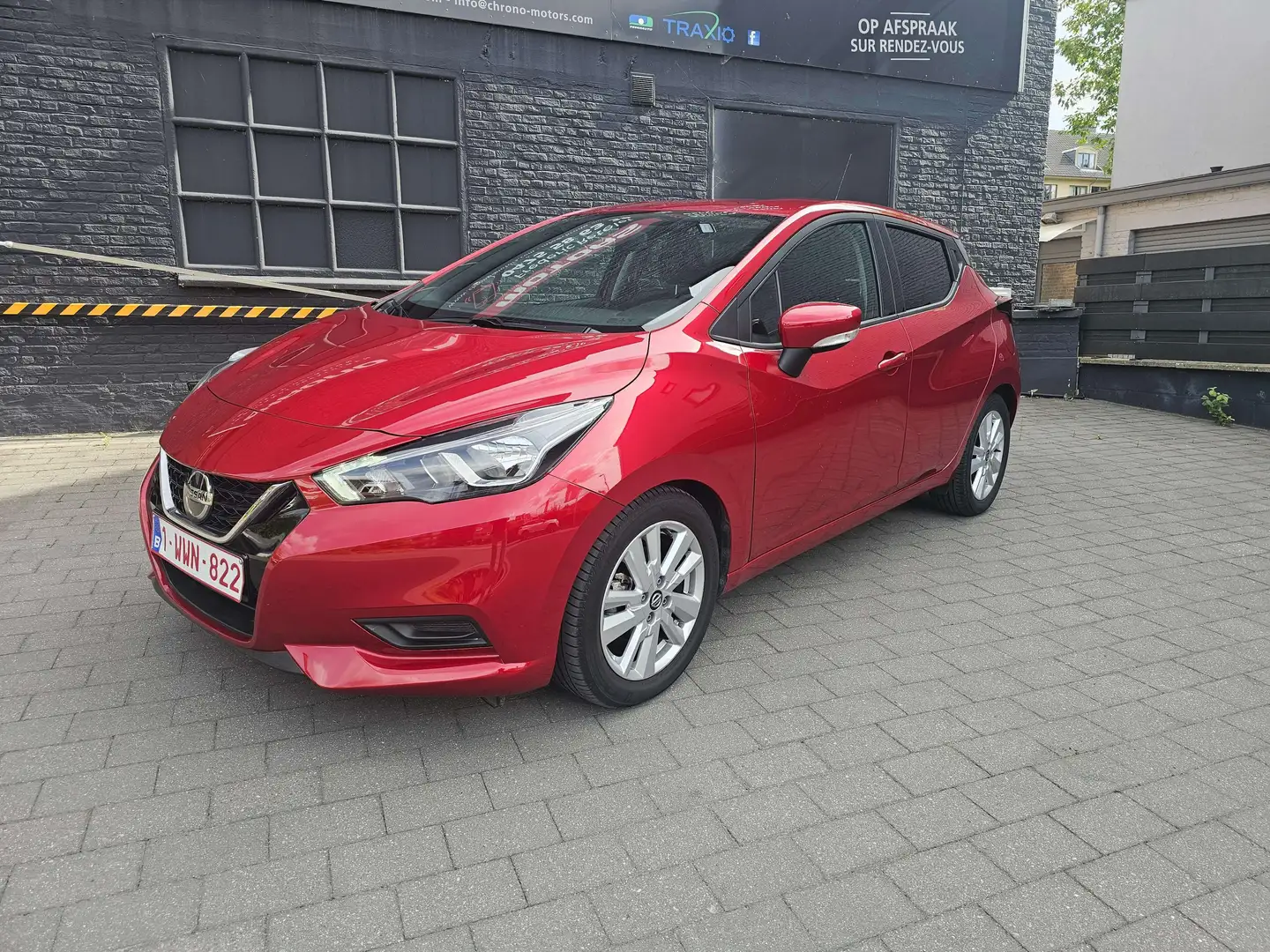Nissan Micra Micra 1.0 B-Auto EURO 6D GPS AIRCO 8300 KM Rouge - 2