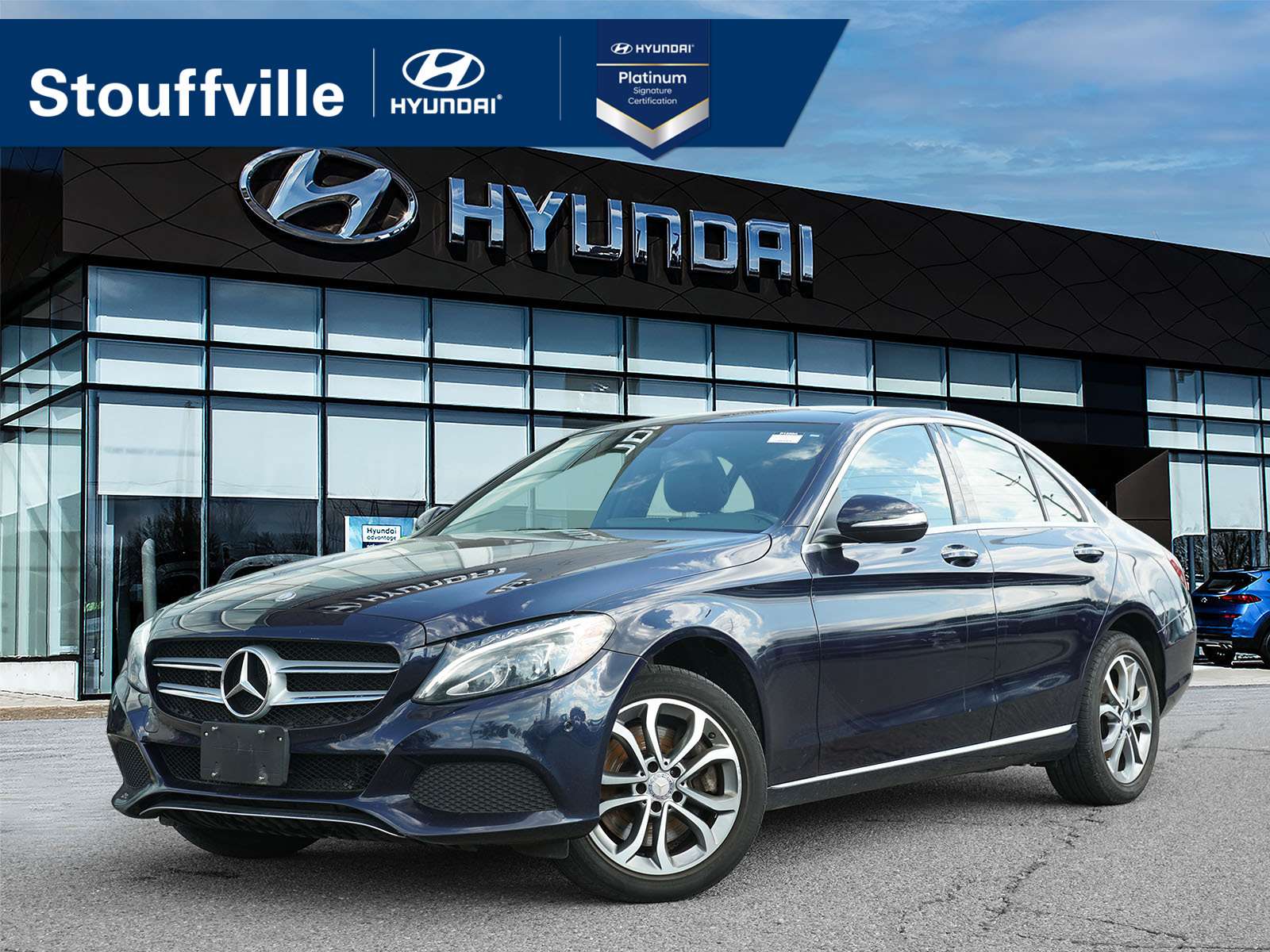 Blue 2015 Mercedes-Benz C-Class Sedan All-Wheel Drive 7-Speed Automatic