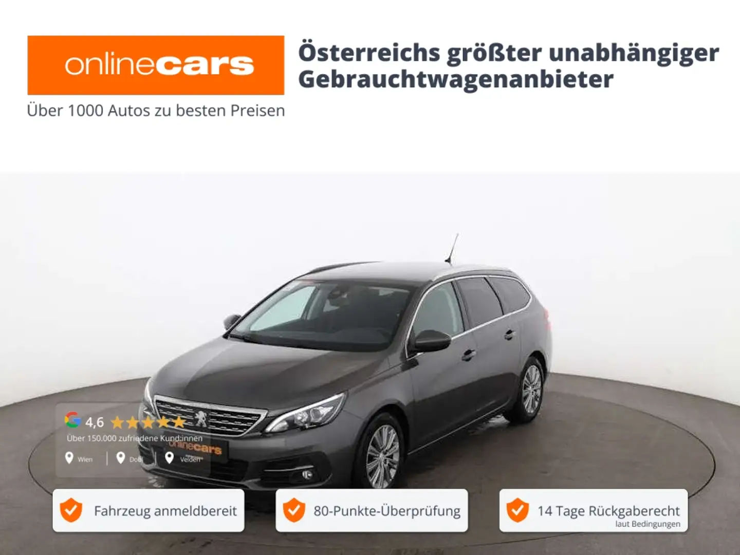 Peugeot 308 1.5 BlueHDi SW Allure AHK NAVI R-CAM ASSIST Grau - 1