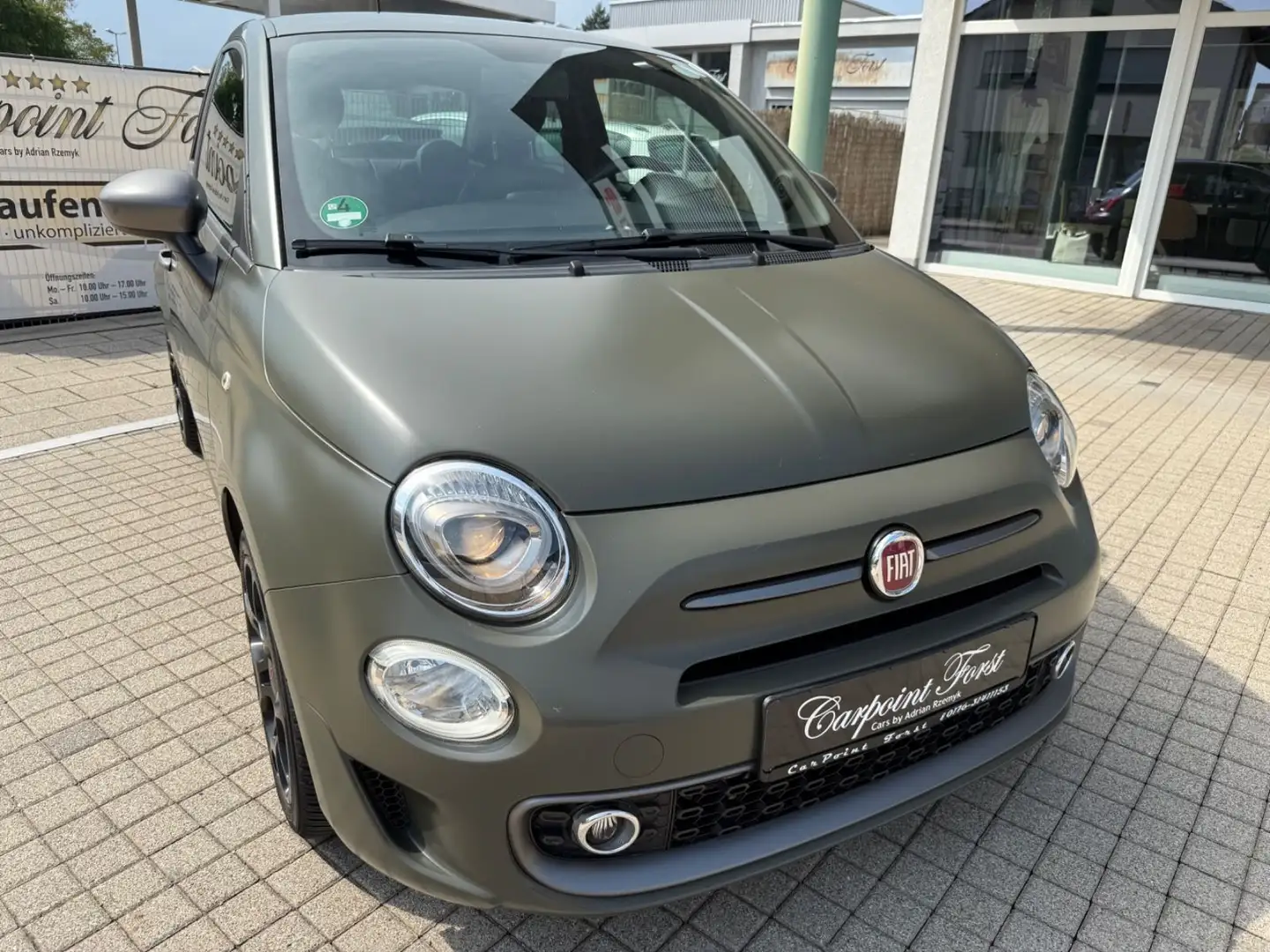 Fiat 500 S , Alpi Grün Matt, NAVI,Leder ,TüV 06.2027 Vert - 1